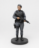 Miniatura Policial Tática Feminina com Fuzil