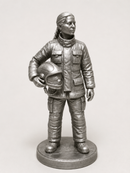 Miniatura Prateada Bombeira Operacional com Capacete Gallet
