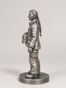 Miniatura Prateada Bombeira Operacional com Capacete Gallet