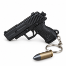 Pistolinha PETECO – Mini Lançadora de Bolinhas com Retorno por Mola [PRETO]