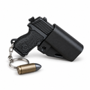 Pistolinha PETECO – Mini Lançadora de Bolinhas com Retorno por Mola [PRETO]