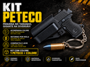 Pistolinha PETECO – Mini Lançadora de Bolinhas com Retorno por Mola [PRETO]