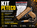 Pistolinha PETECO – Mini Lançadora de Bolinhas com Retorno por Mola