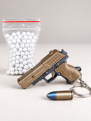 Pistolinha PETECO – Mini Lançadora de Bolinhas com Retorno por Mola